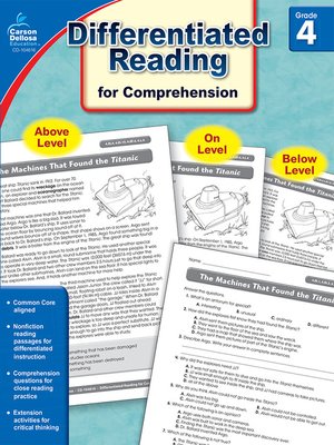 cover image of Differentiated Reading for Comprehension, Grade 4